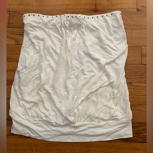 Express White Studded Tube Top Size Small